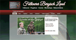 Desktop Screenshot of falknerei-bergischland.de